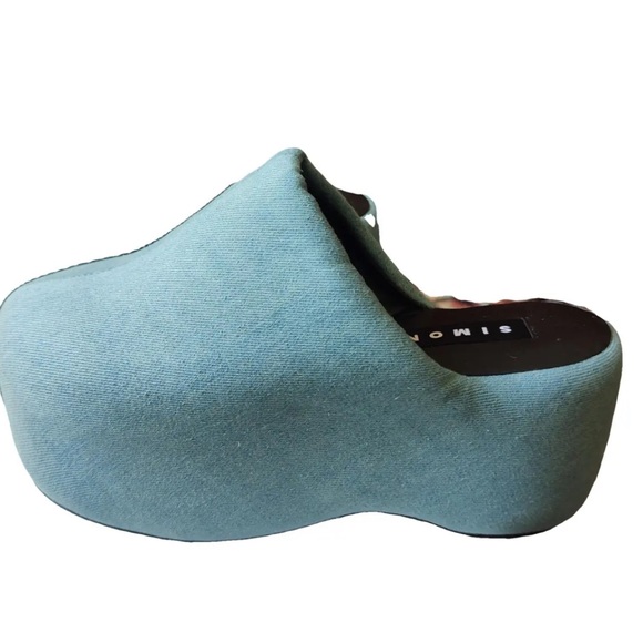 Simon Miller Shoes - Simon Miller denim bubble clogs